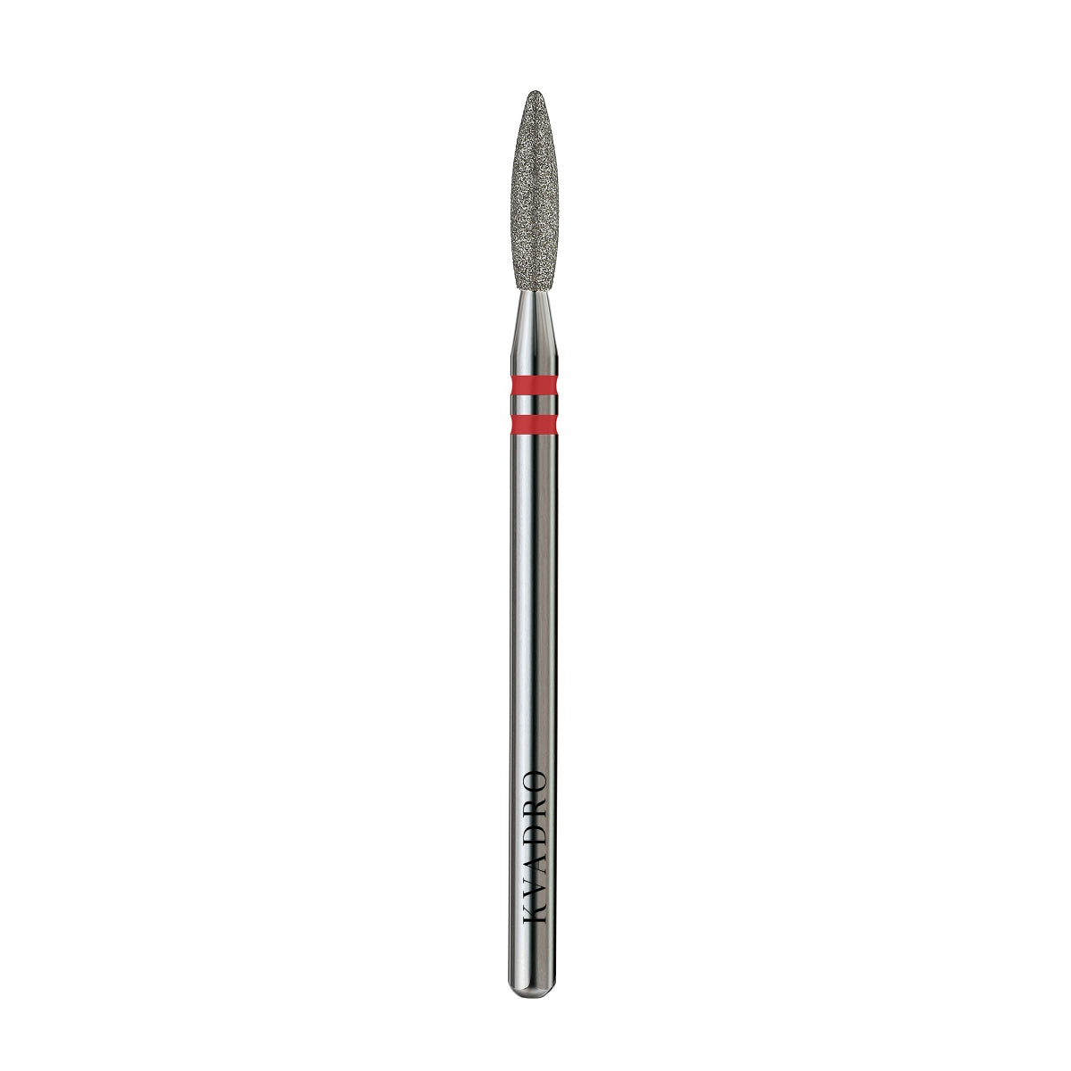 KVADRO Diamond Nail Drill Bit Safety Flame 0.25 mm Red is designed for delicate and controlled nail preparation in professional manicure and pedicure procedures.