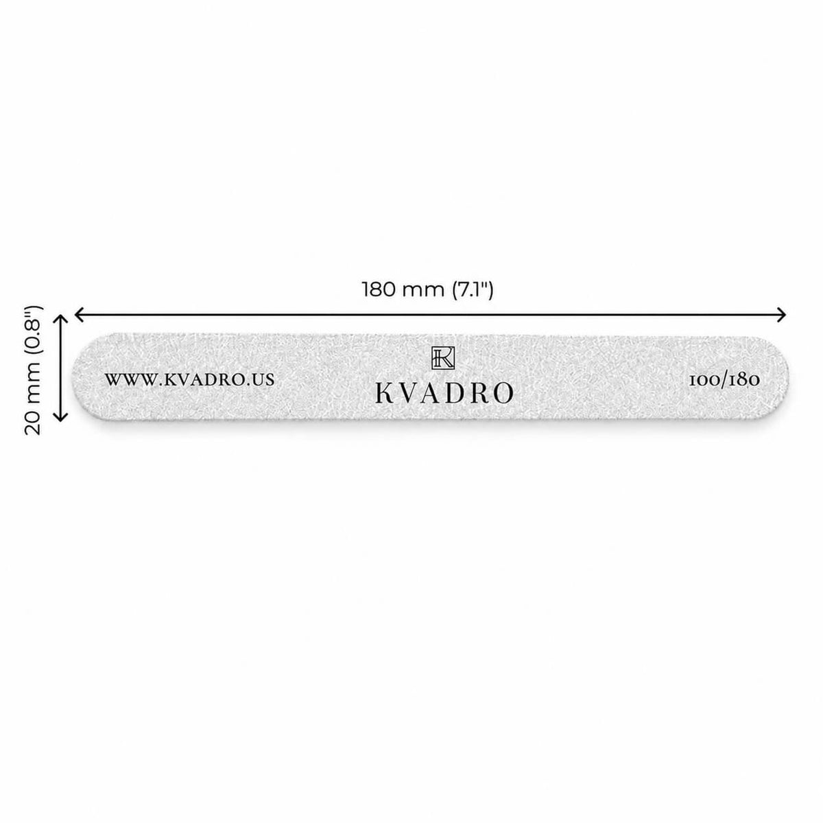 KVADRO Nail Files 100/180, double-sided abrasive surface detail