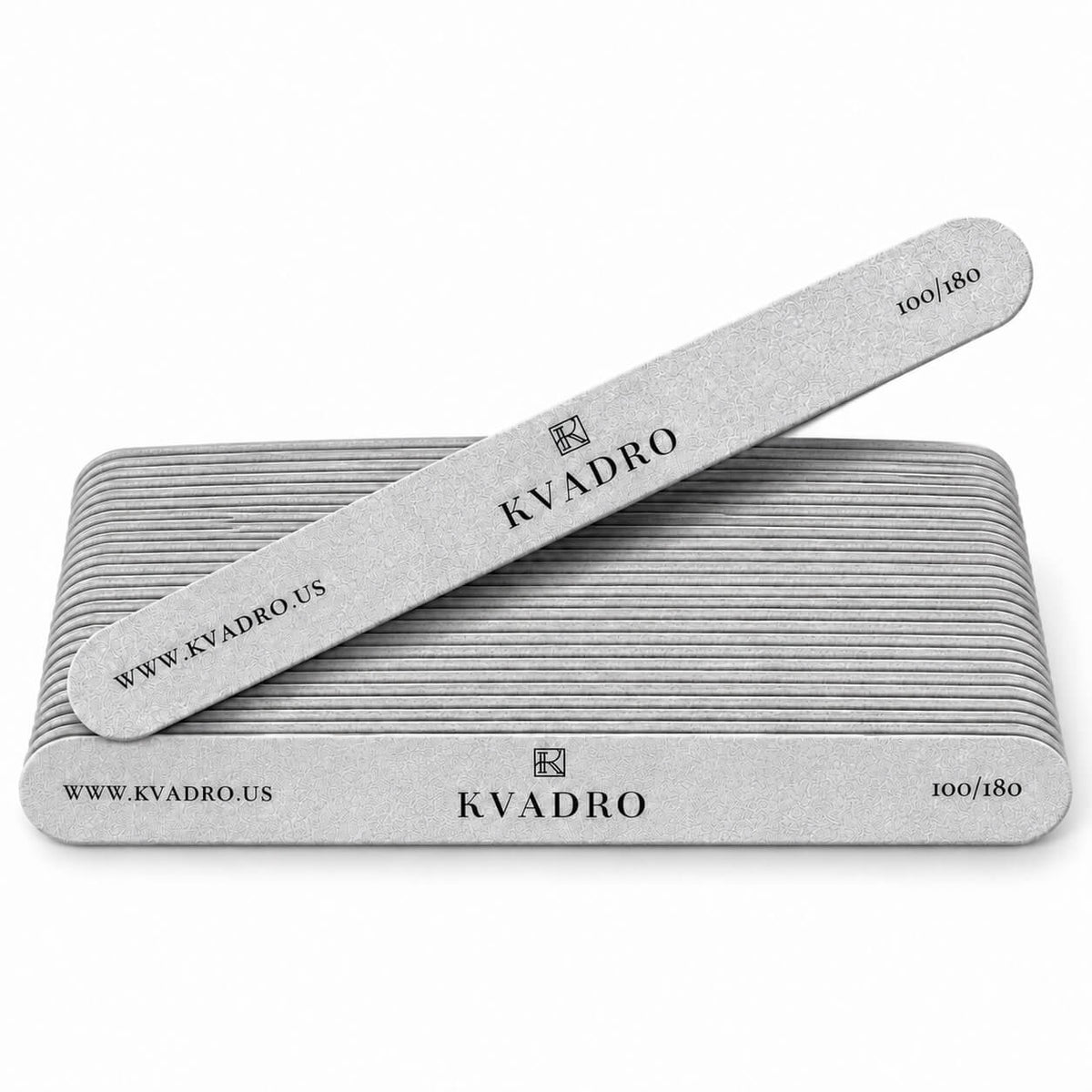 KVADRO Nail Files 100/180, in use shaping acrylic or builder gel