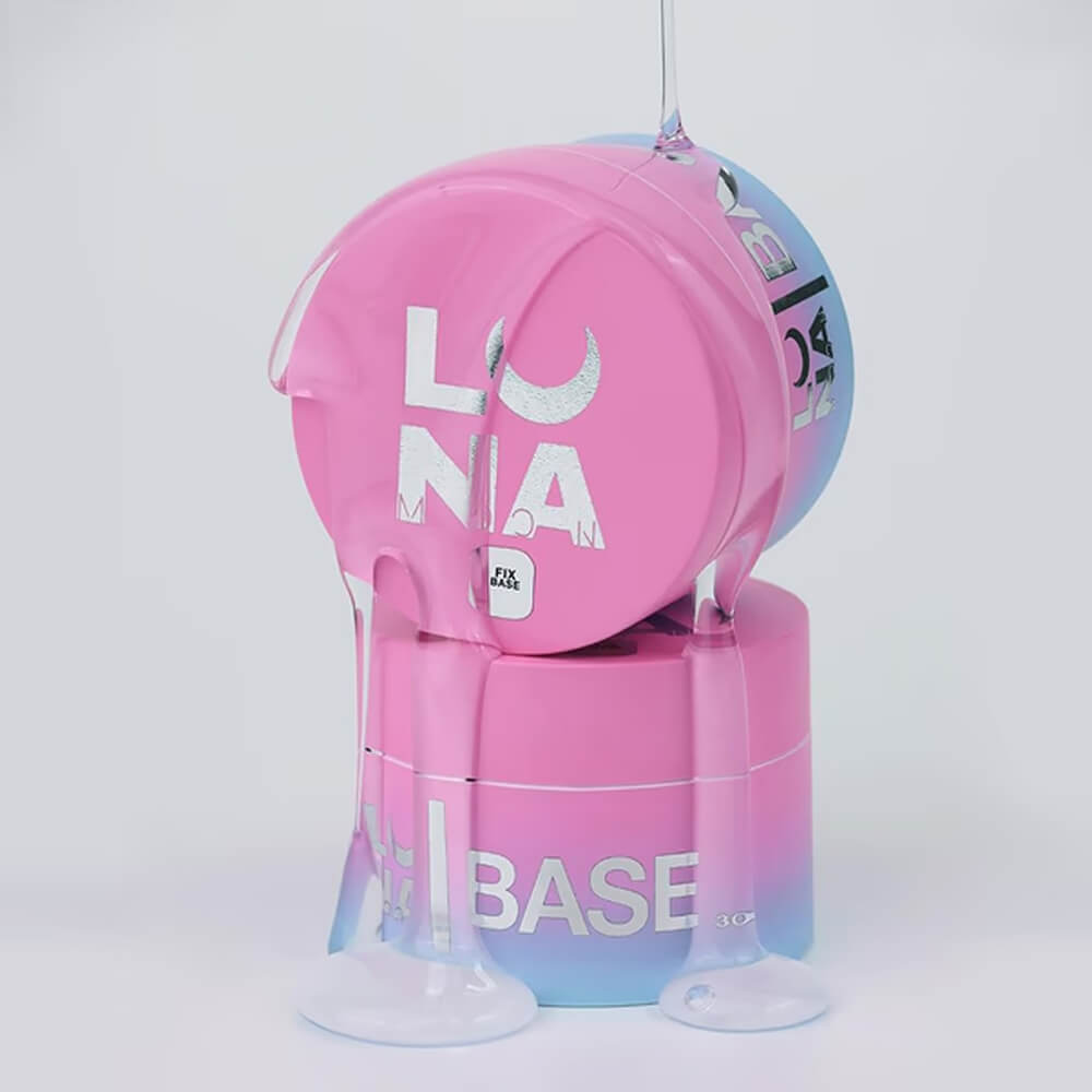 Clear LUNAmoon Fix Base for gel tip extensions