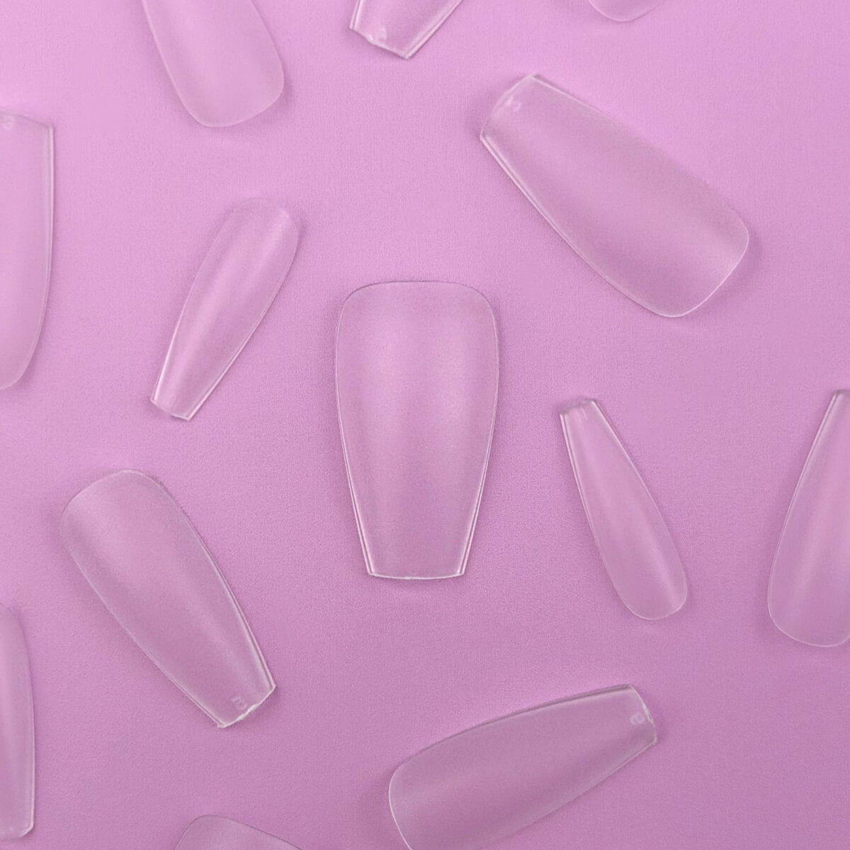 LUNAmoon Gel Tips Coffin Long, completed coffin manicure