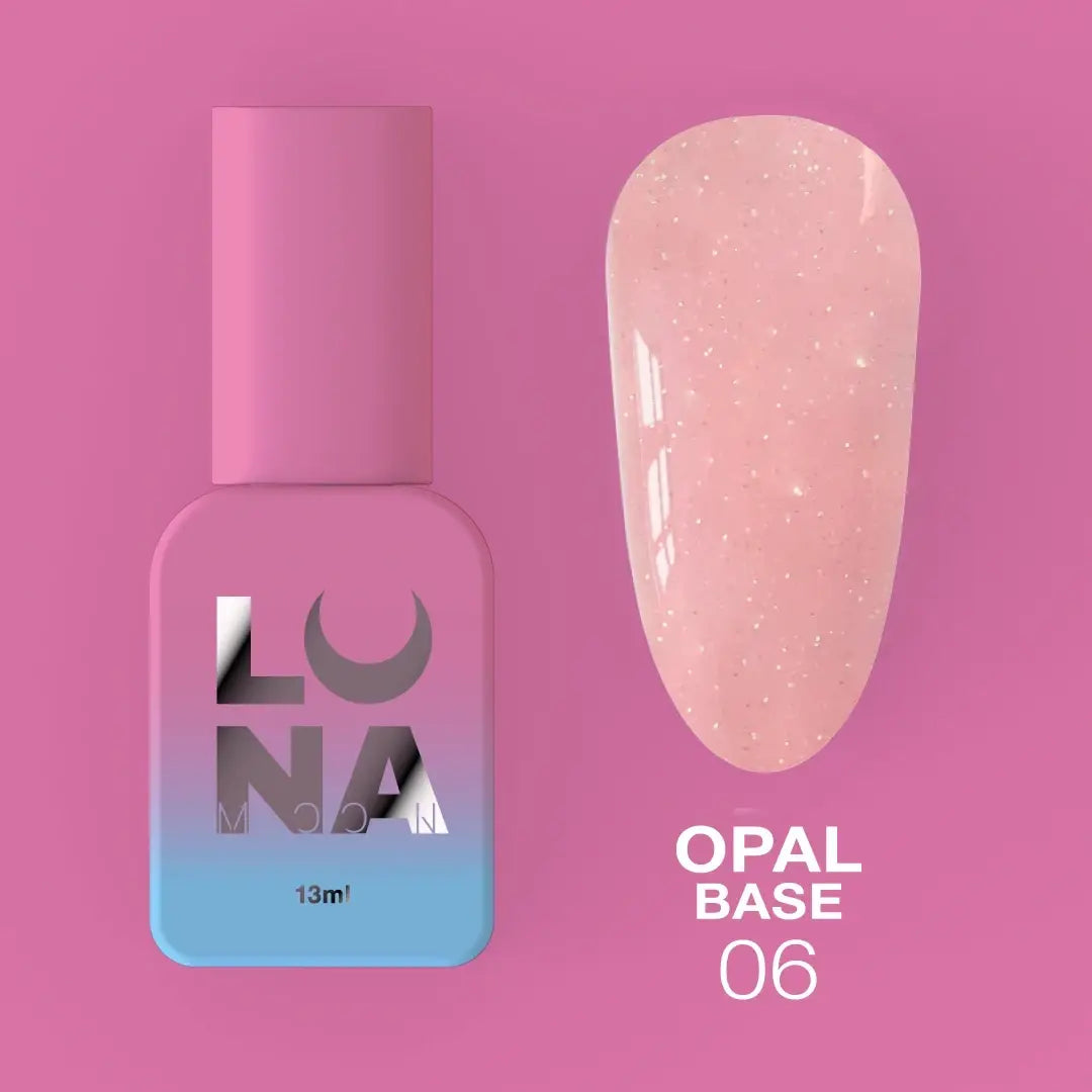 Luna Opal Base 6 iridescent nail base gel 13ml