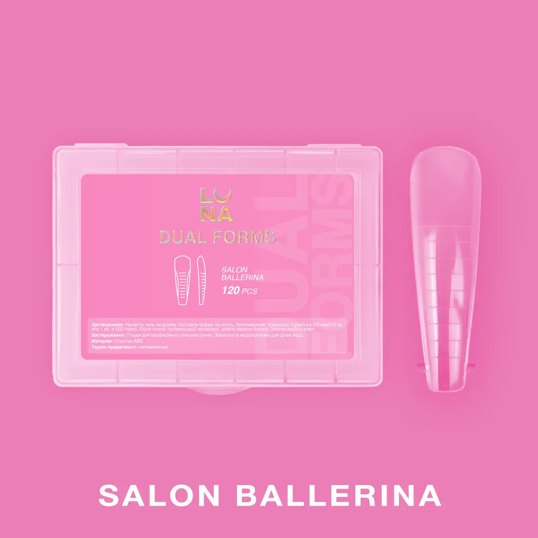 Luna Dual Nail Forms Salon Ballerina 120 pcs