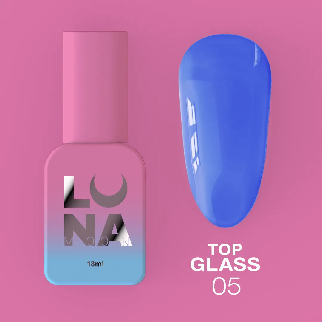 LUNAmoon Top Glass #5 gel top coat bottle, 13ml