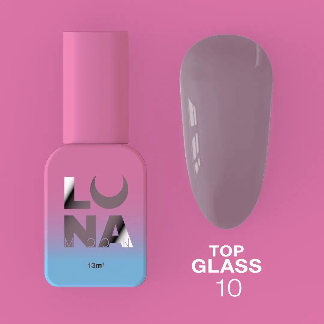 LUNAmoon Top Glass #10 gel top coat bottle, 13ml
