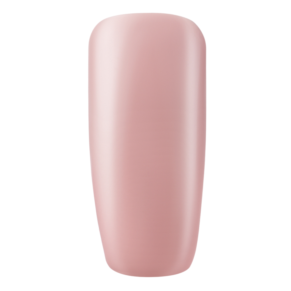 Luxio Bossy Gel Polish — swatch on nail tip, dusty rose finish