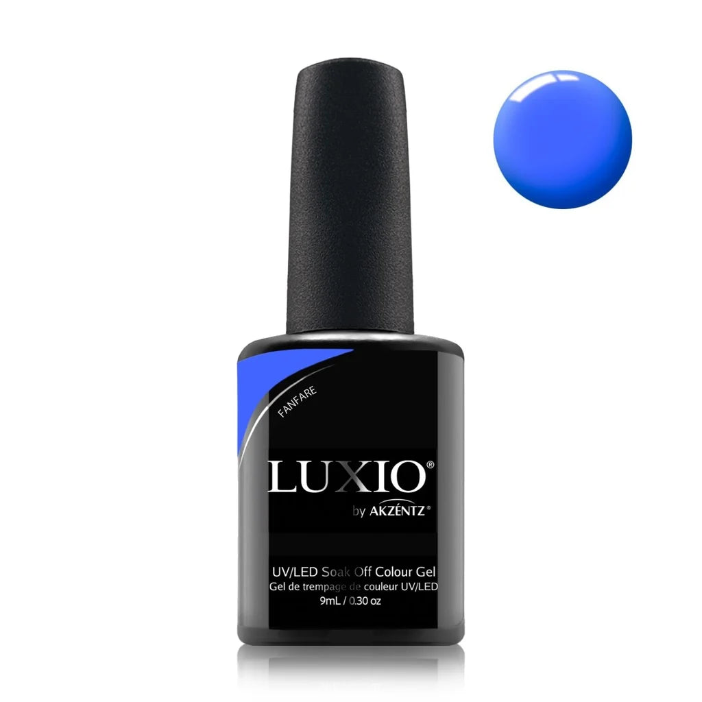 9ml — Luxio Fanfare Gel Polish — single nail close-up, glossy finish