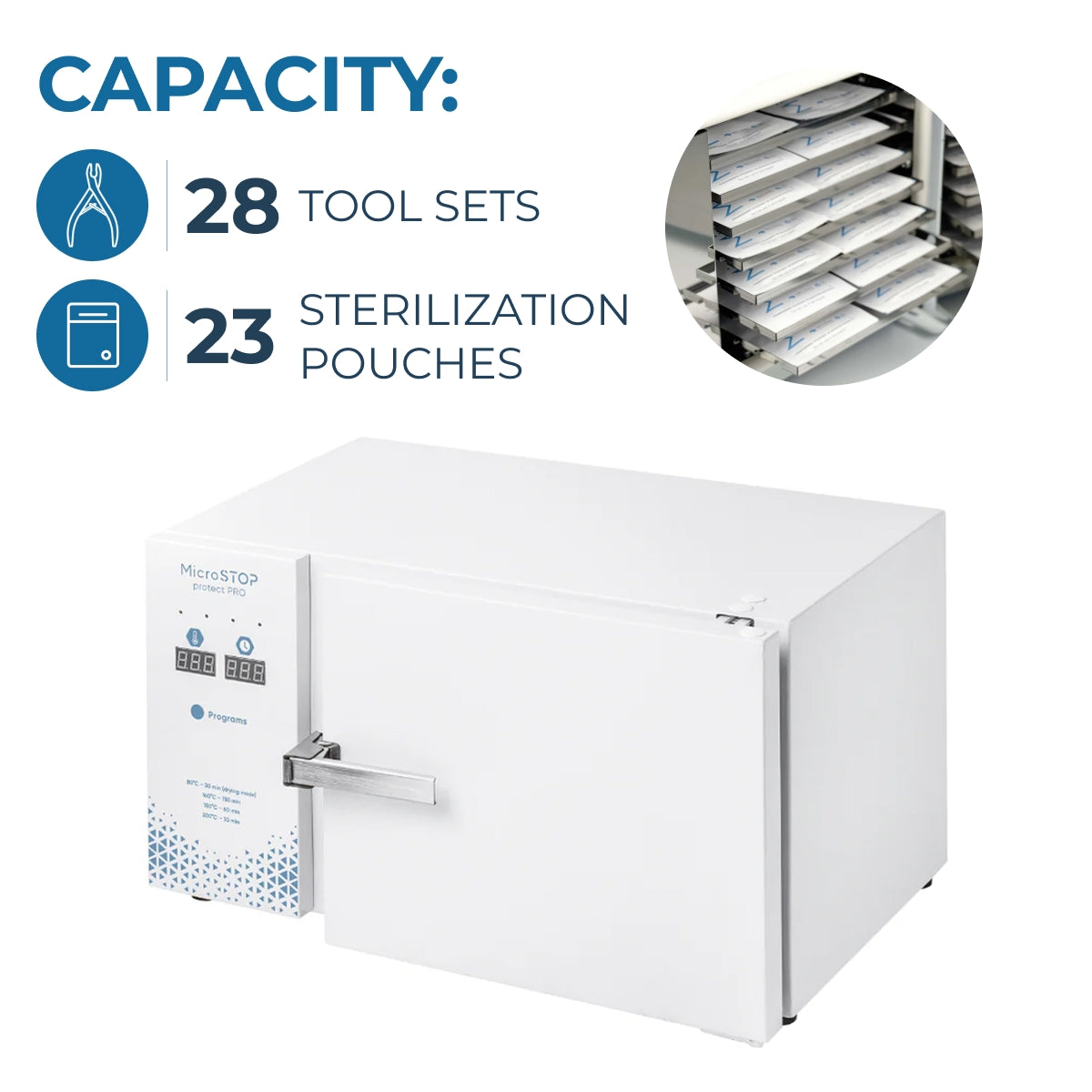 MicroStop Protect Pro Dry Heat Sterilizer, Front View