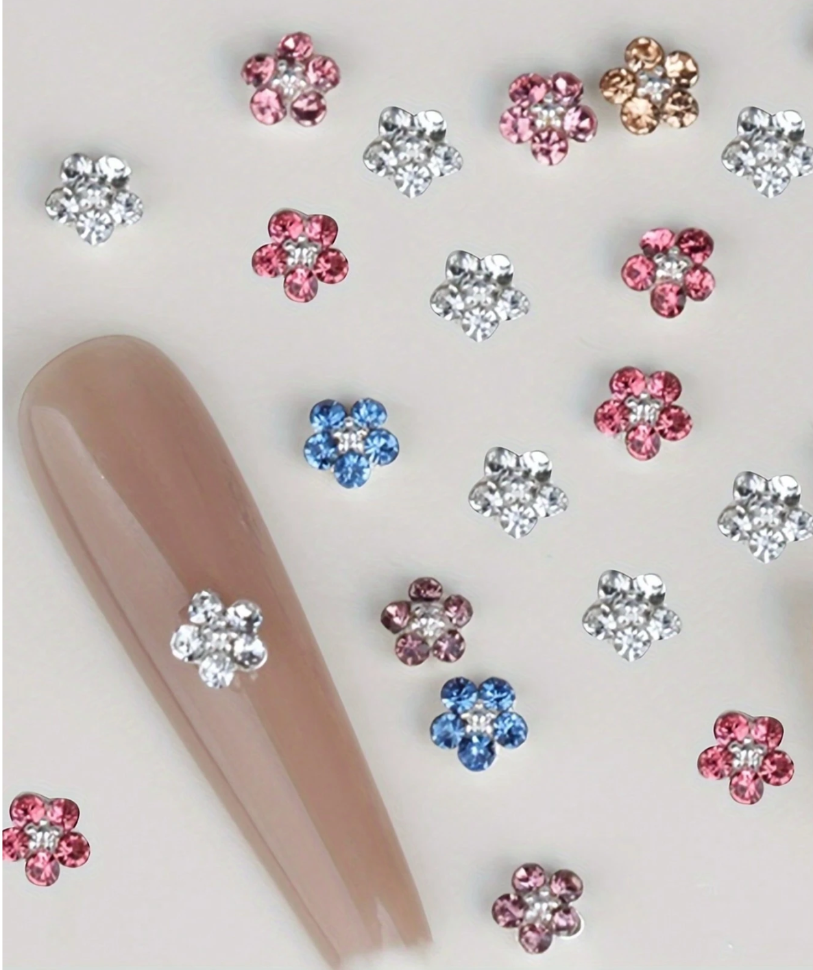 Mini Flower Nail Charms for Elegant Nail Designs