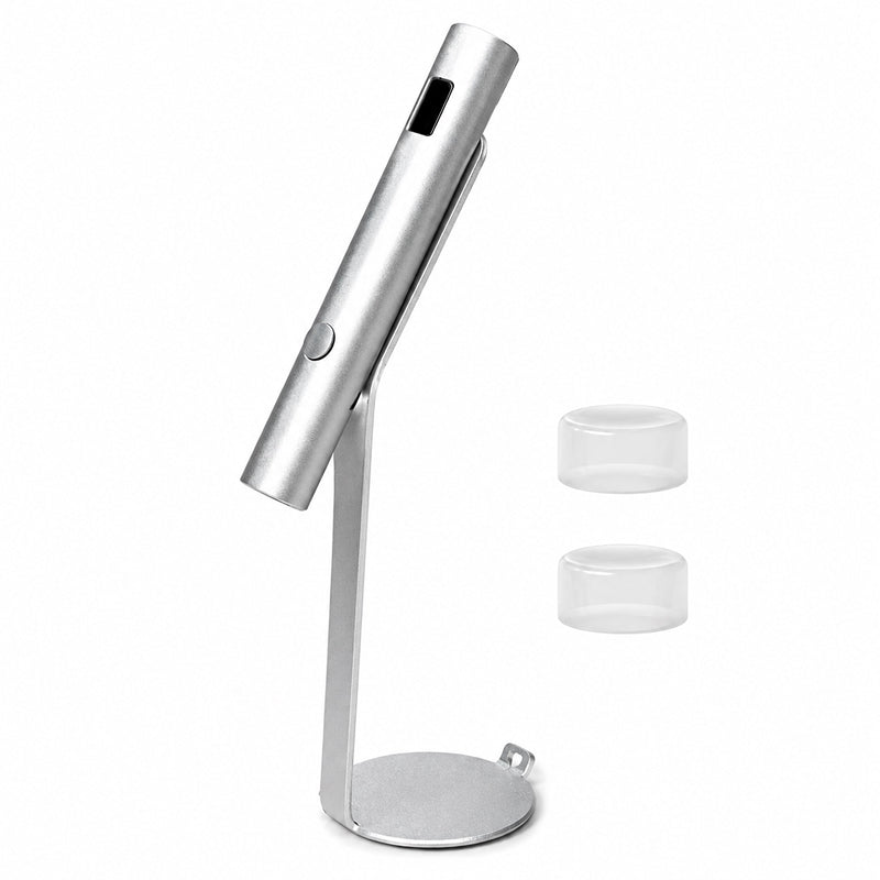 Handheld Mini LED Nail Lamp in Silver with Magnetic Stand