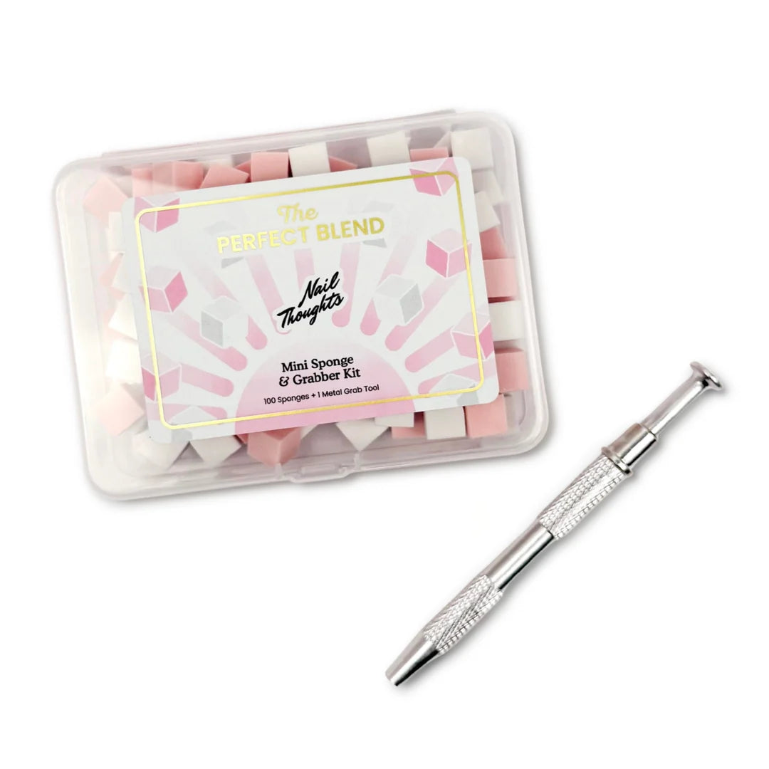 Nail Thoughts Mini Sponge and Grabber Kit with metal tool and sponges