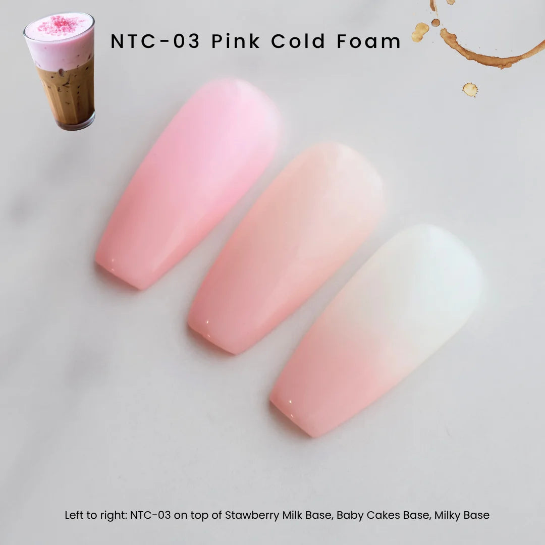 NTC-03 milky pink cushion gel for seamless French ombre manicures