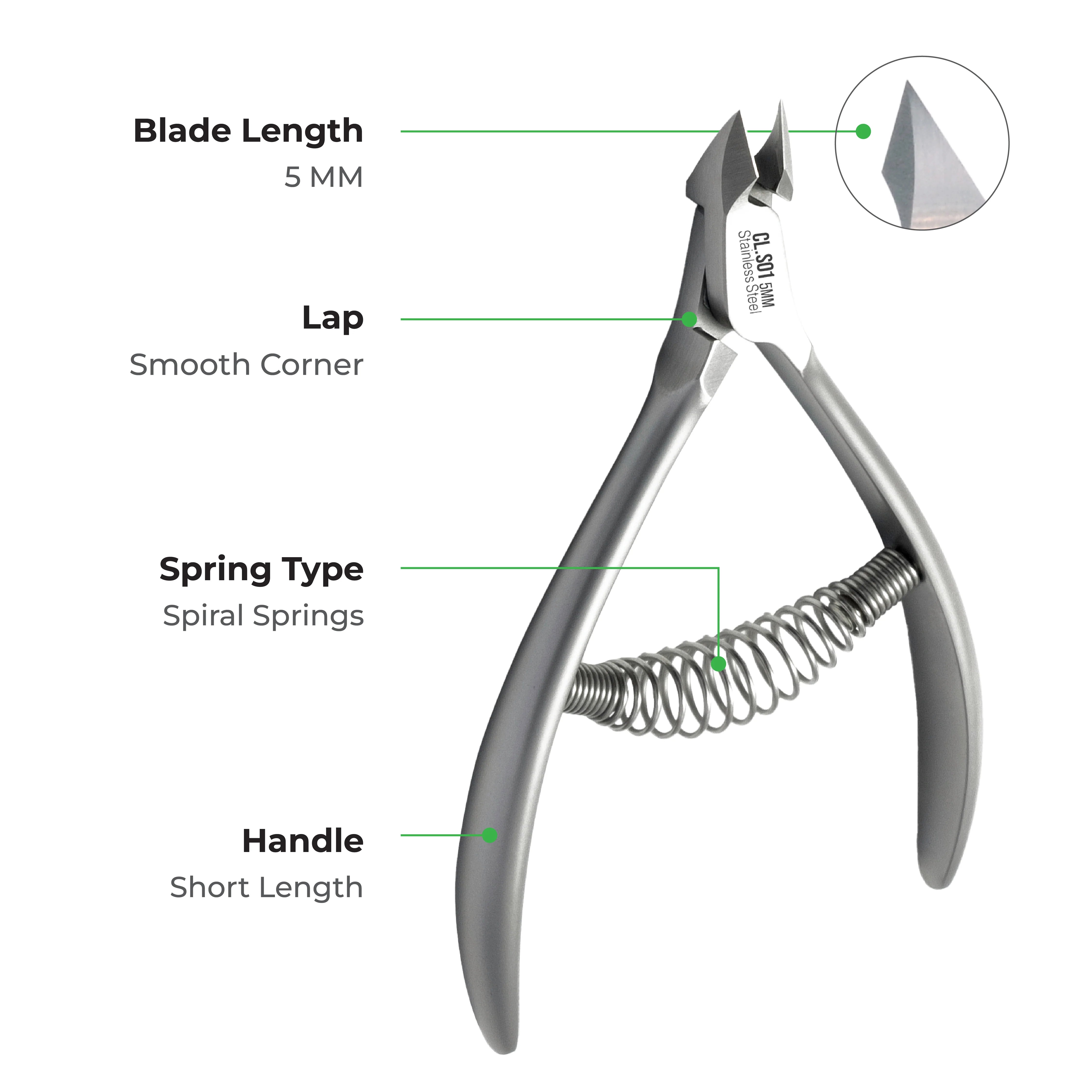 Nghia CL-S01 Cuticle Nipper stainless steel nail care tool with smooth cutting edges