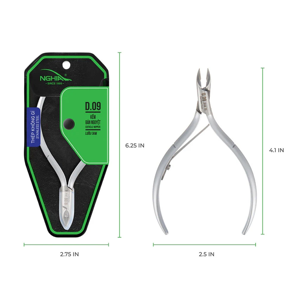 Nghia D-09 Cuticle Nipper – precision cutting edges for effortless trim control