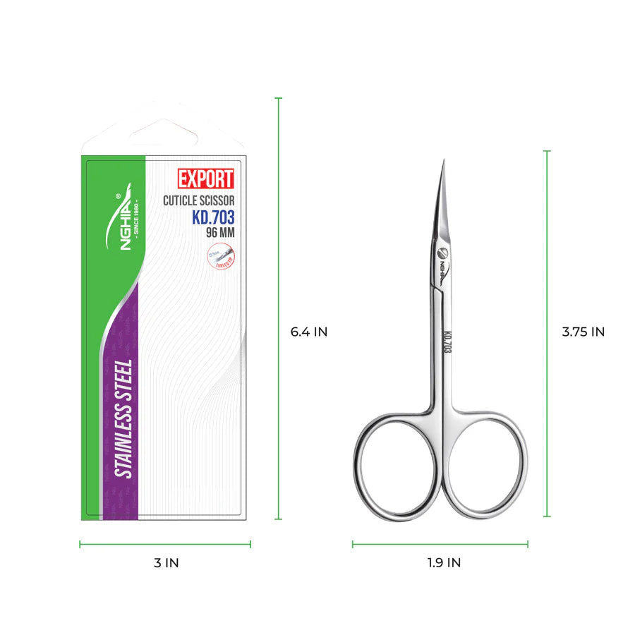 Nghia KD-703 Cuticle Scissors precision nail cuticle cutting tool for manicure
