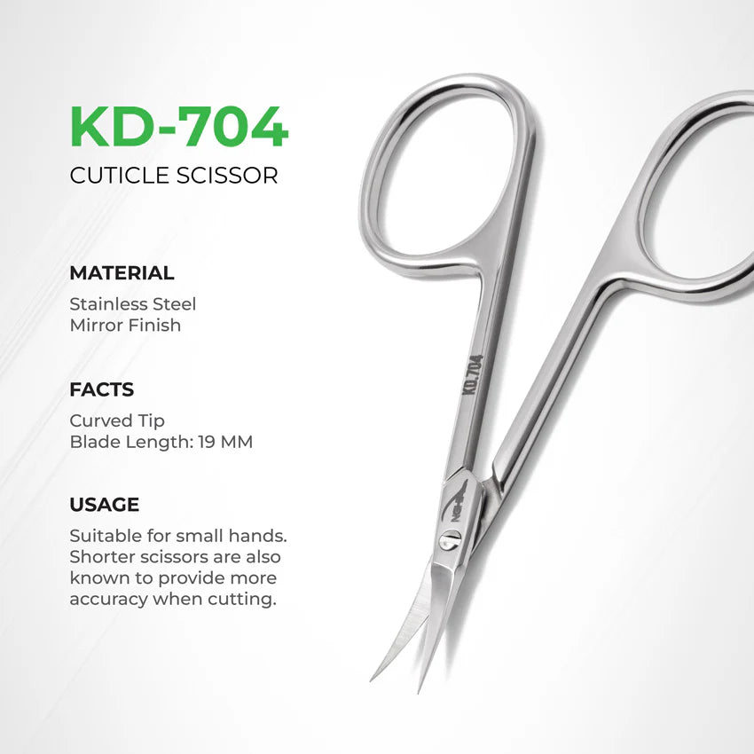 Nghia KD-704 Cuticle Scissors professional stainless steel cuticle trimming scissors