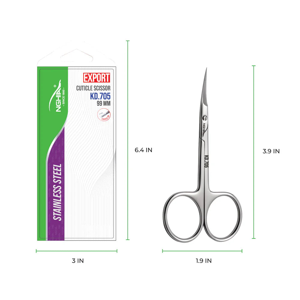 Nghia KD-705 Cuticle Scissors precision manicure and pedicure cuticle cutting tool