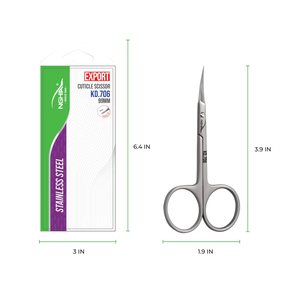 Nghia KD-706 Cuticle Scissors high-precision cuticle removal scissors for nail technicians