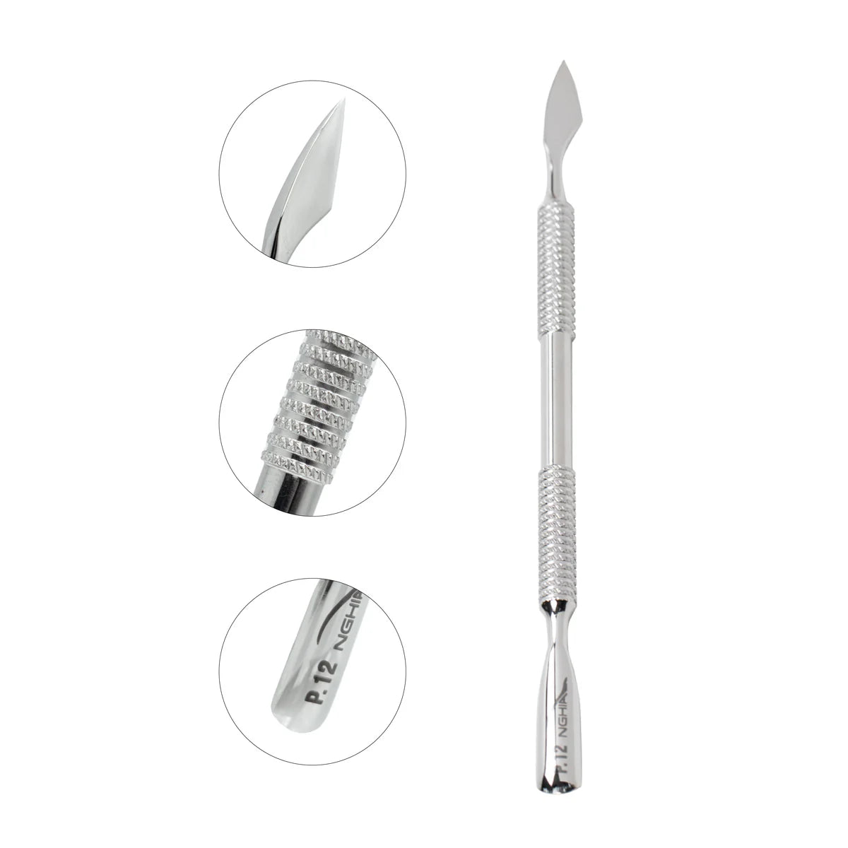 Nghia P-12 salon-quality cuticle pusher for professional nail treatment