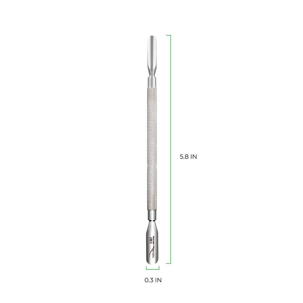 Dual-ended tool for precise nail prep and tidy cuticle management