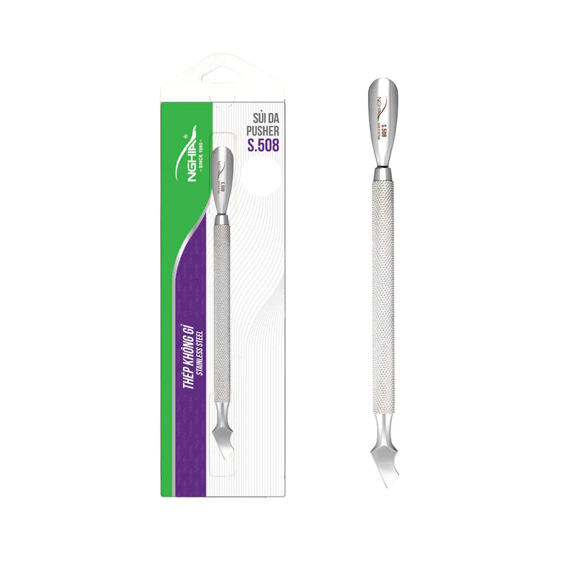 Nghia S-508 Cuticle Pusher – precise dual-ended design for gentle and effective cuticle work