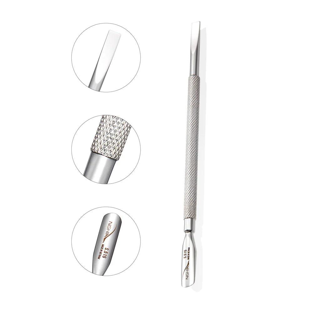 Nghia S-515 stainless steel cuticle pusher tool