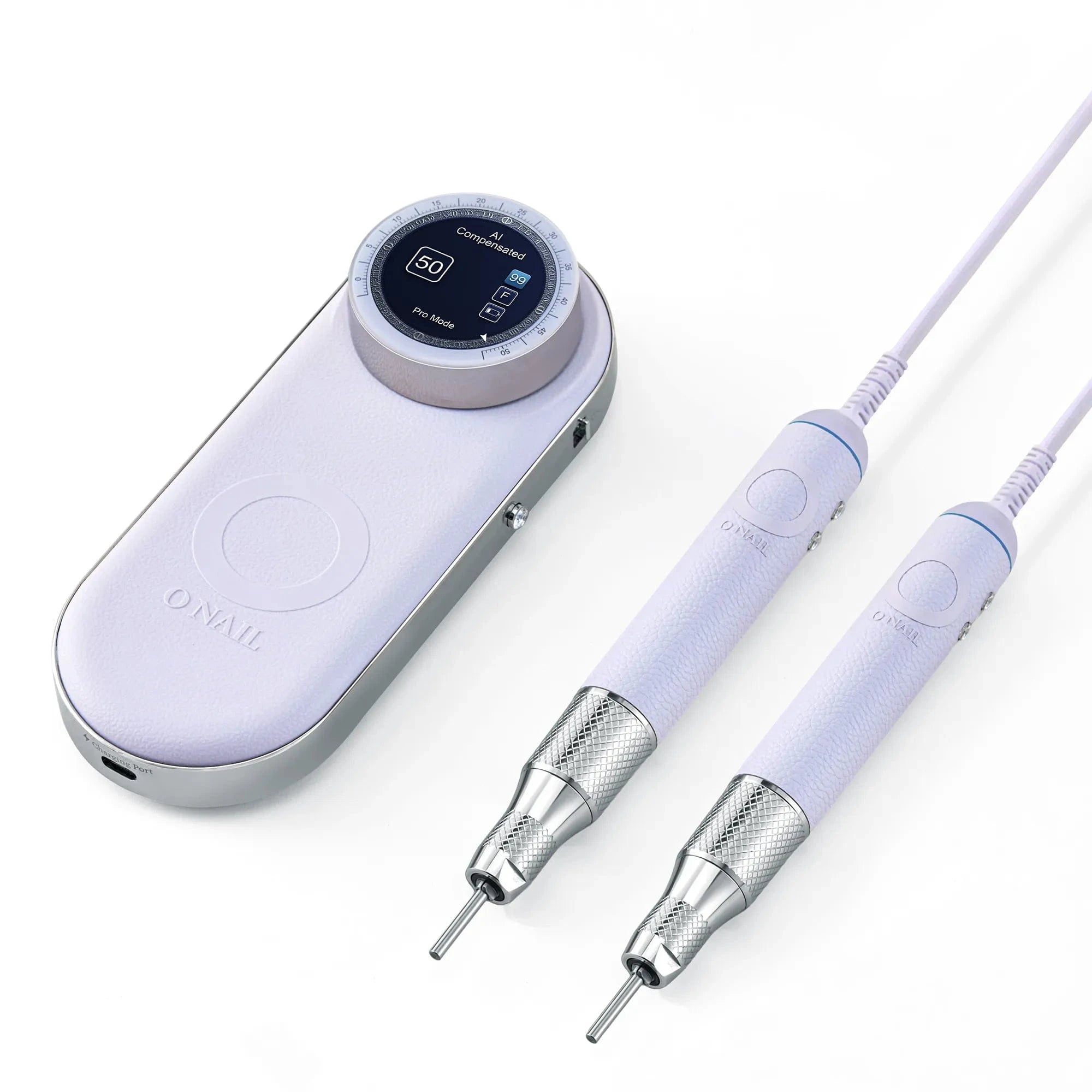 O NAIL Pro Max Nail Drill (2 Handpieces) Purple