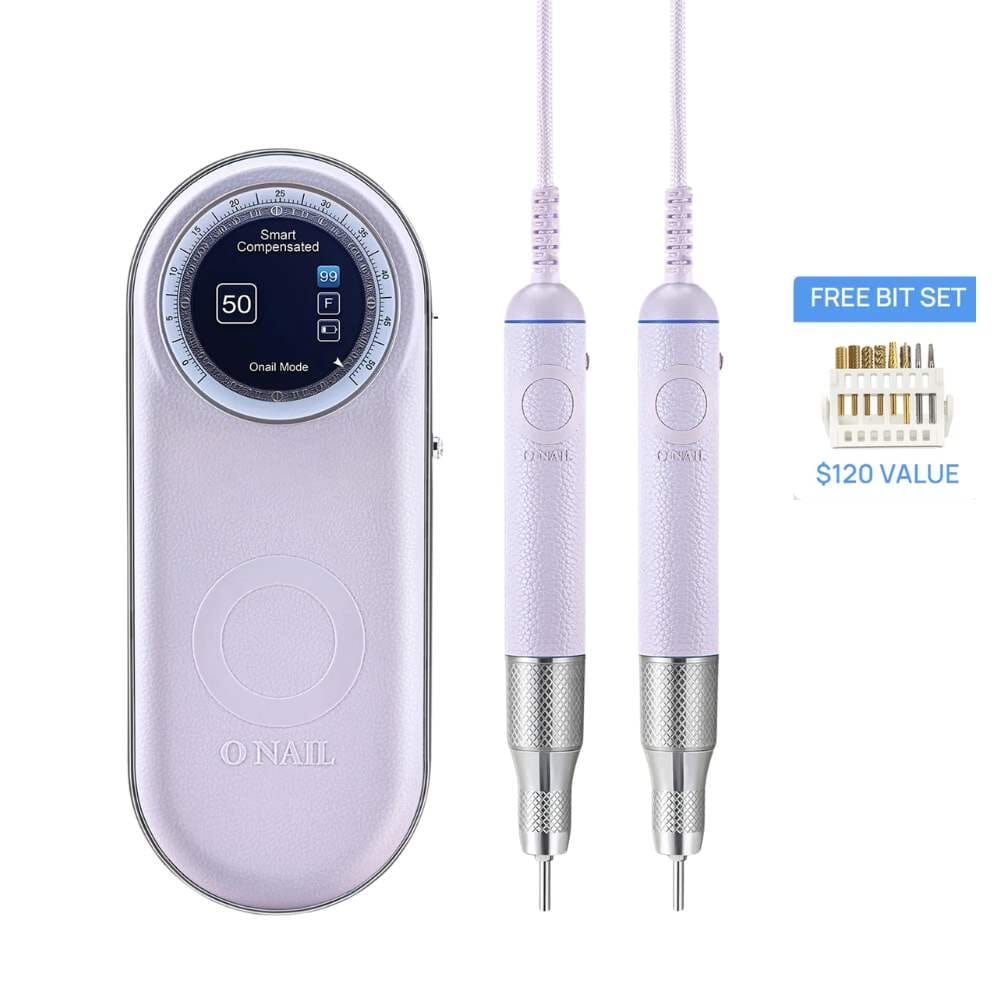 O NAIL Nail Drill 2 Handpieces Purple