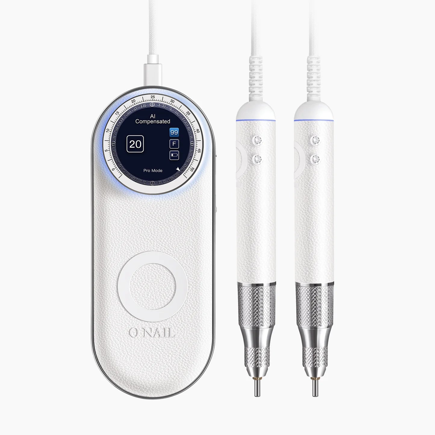O NAIL Nail Drill Pro Max (2 Handpiece), White - Nail Drill