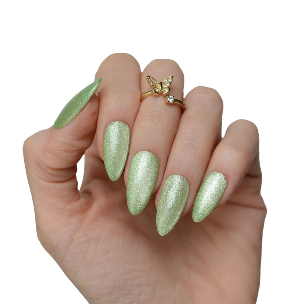 Pink Mask Gel Color Pistacchio Glow pastel green nail polish