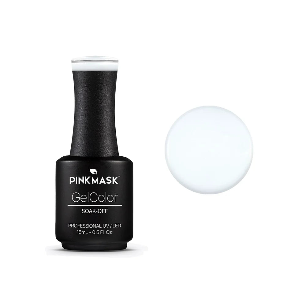 Pink Mask Gel Color Super Via Lactea milky white gel polish 15ml