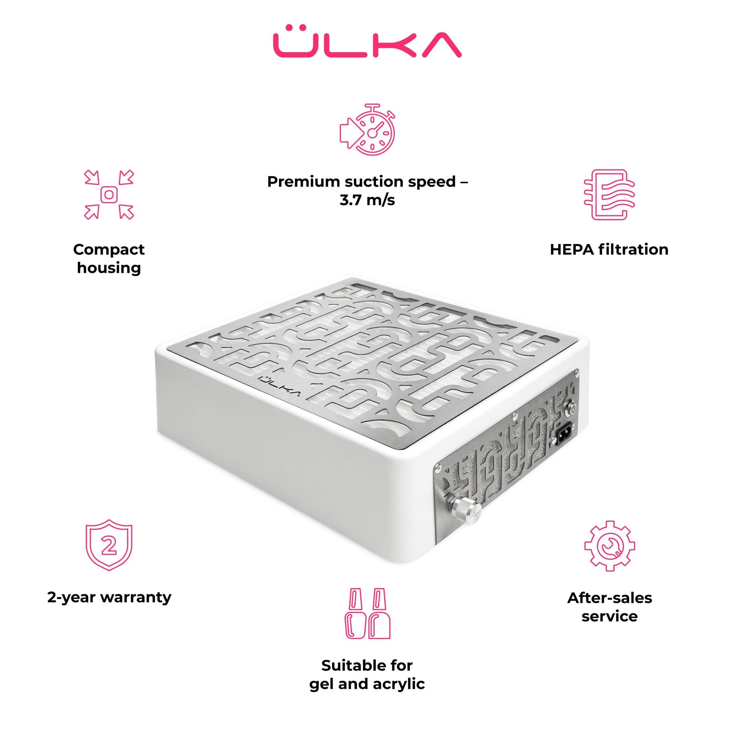 ULKA AERO Gray Desktop Nail Dust Collector