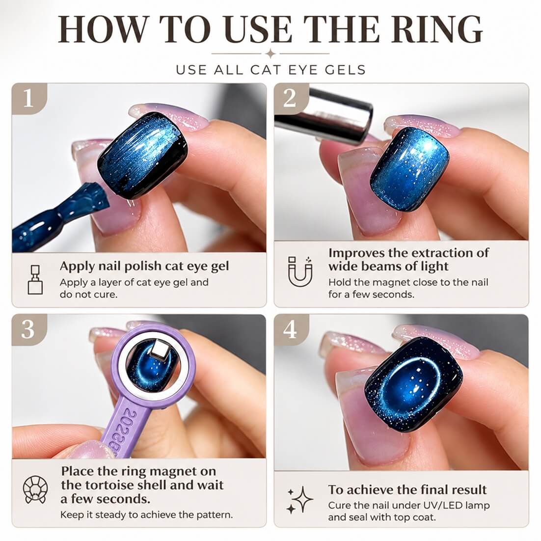 Create striking halo, galaxy, and circular cat eye effects in just seconds.