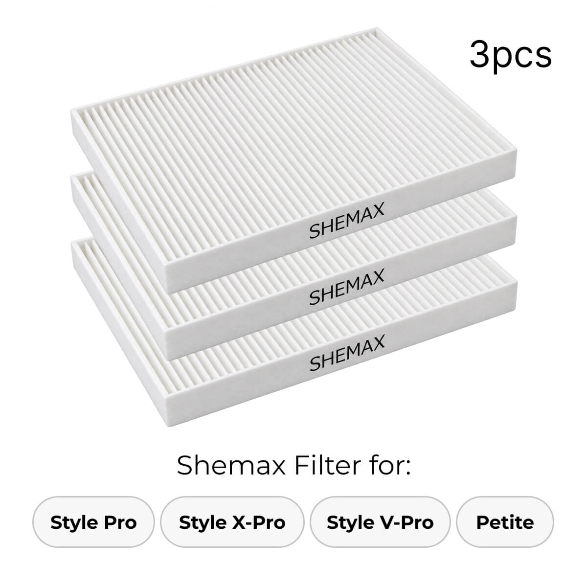 SALE SHEMAX Dust Collector Filter for Style Pro, X-Pro & Smart V-PRO (3pcs)