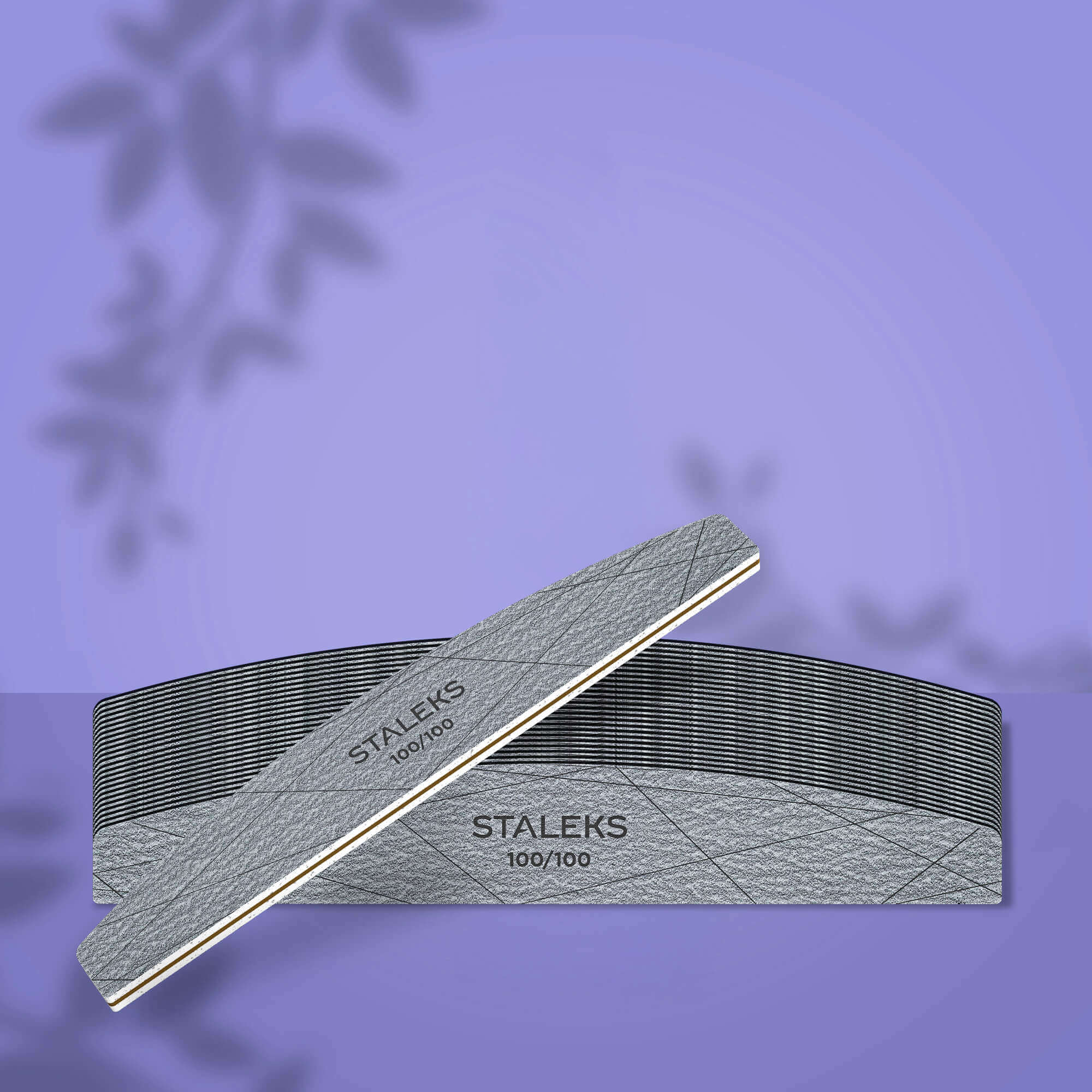 Staleks Smart 40 Crescent Nail File — straight side detail