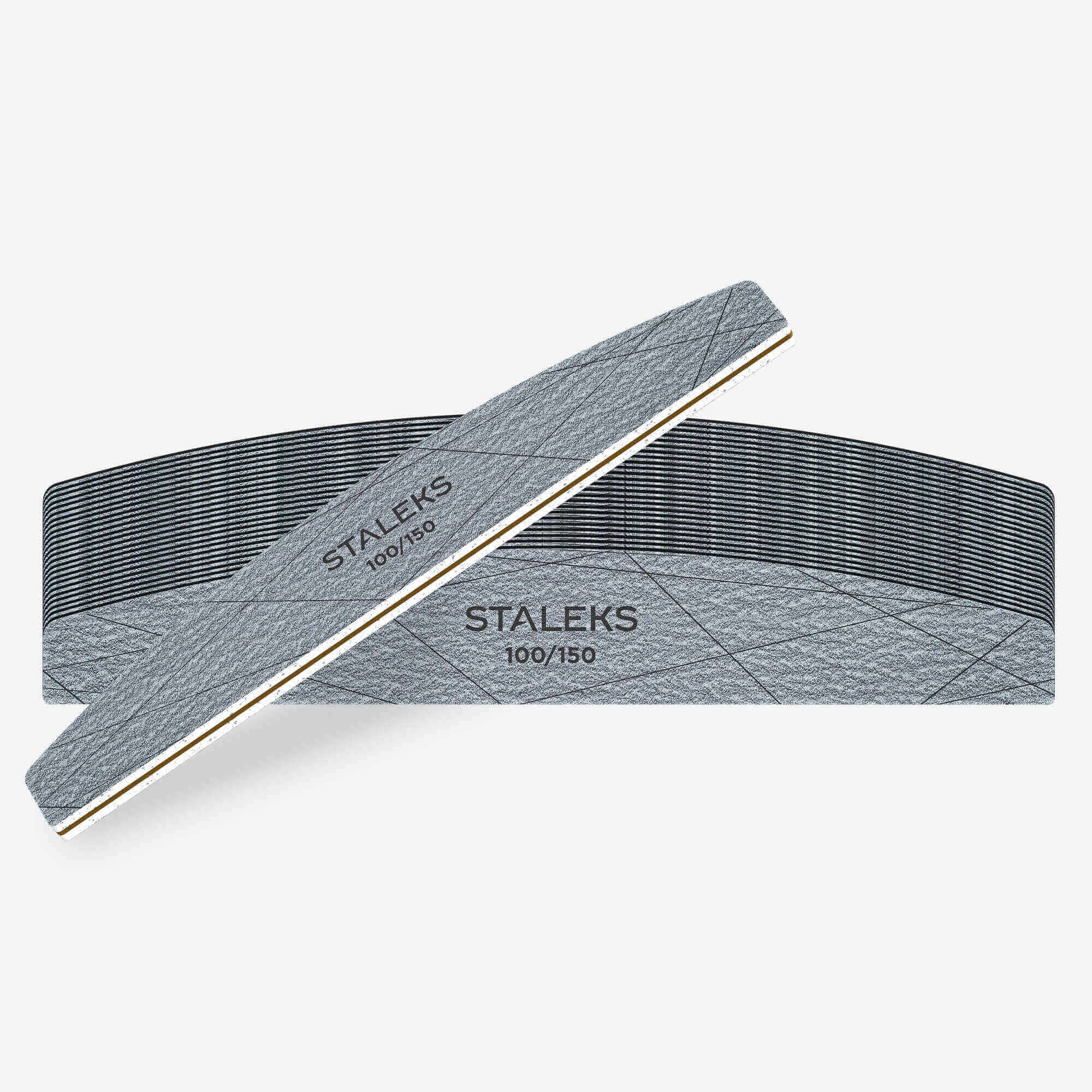 Staleks Smart 40 Crescent Nail File — full pack, 100/150 grit