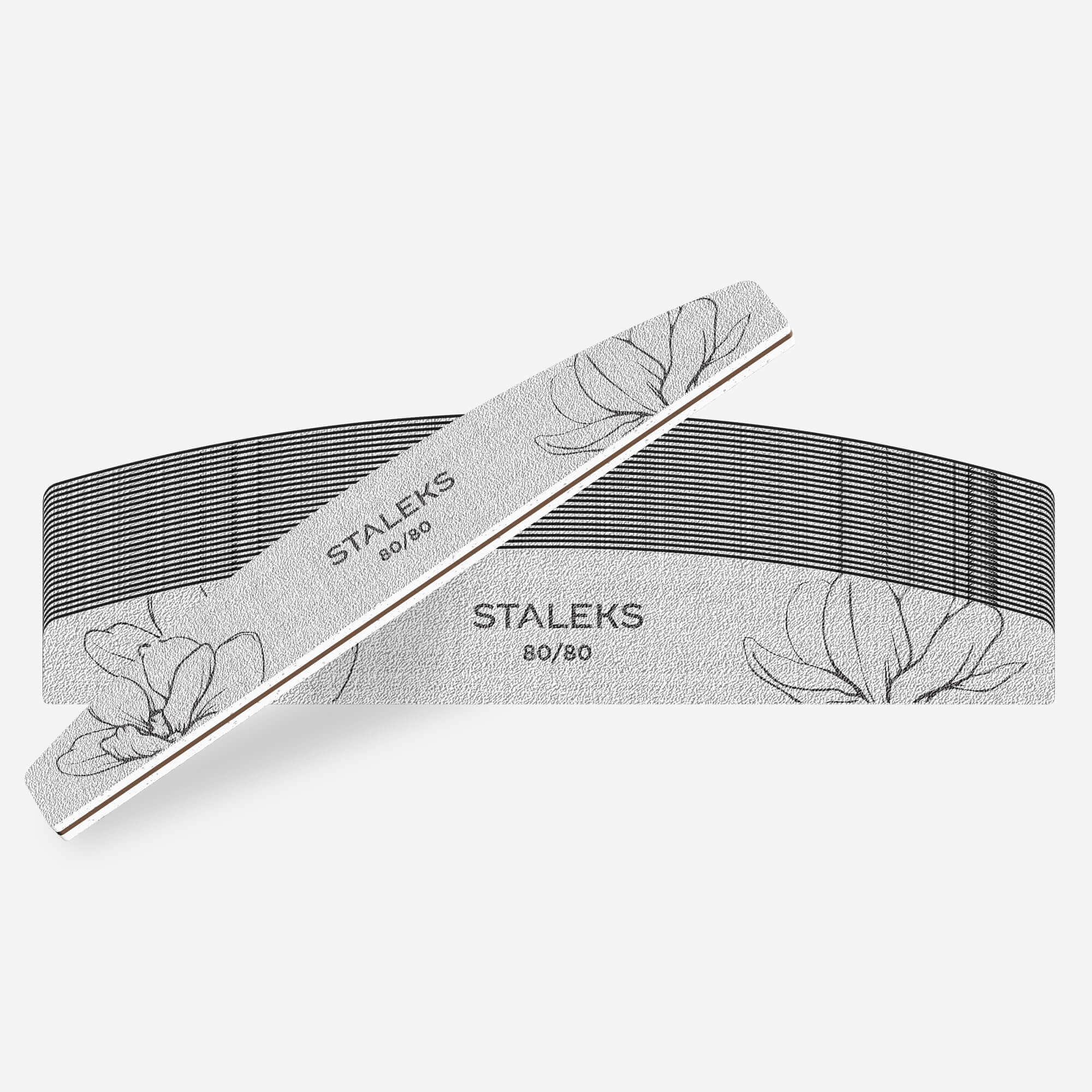 Staleks Smart 40 Crescent Nail File — full pack, 80/80 grit