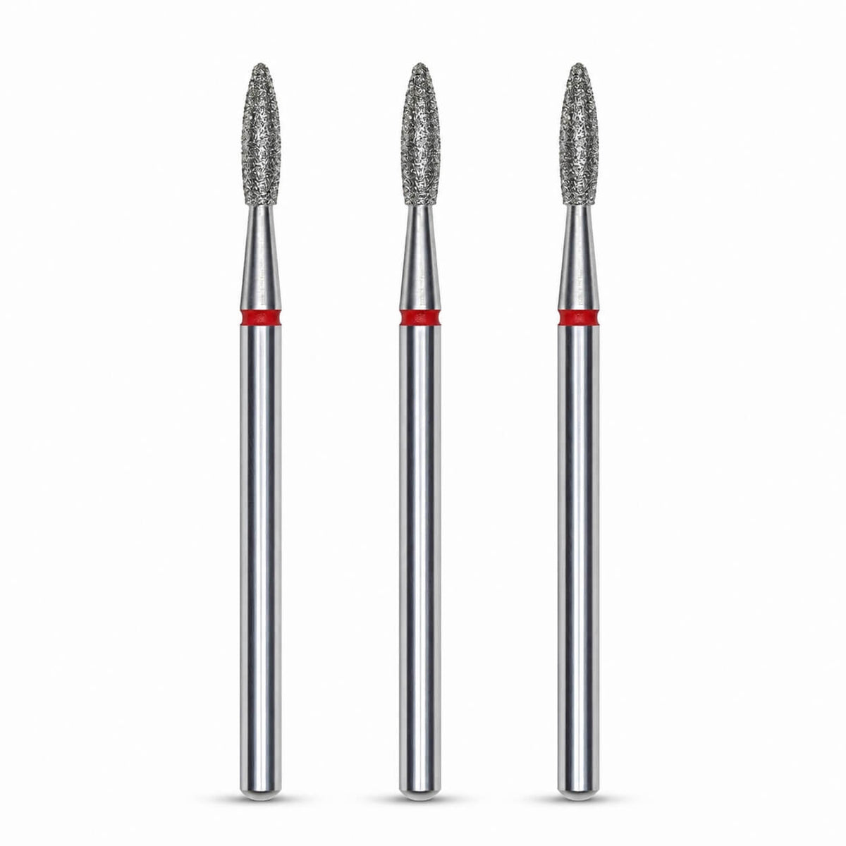 Staleks - Diamond Nail Drill Bit "Flame" Red, 2.1 mm (FA10R021/8), 3 pcs