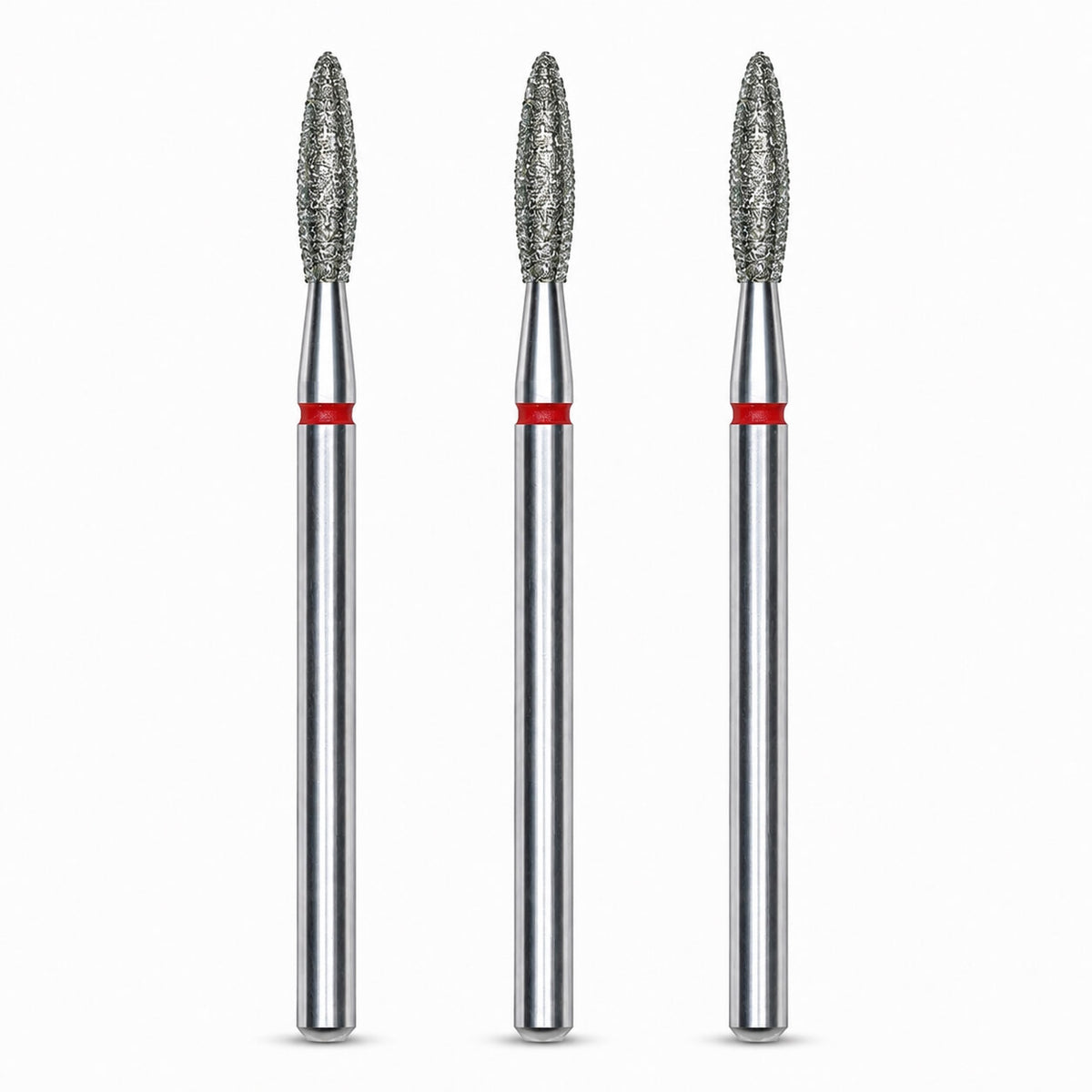 Staleks - Diamond Nail Drill Bit "Flame" Red, 2.3 mm (FA10R023/10), 3 pcs