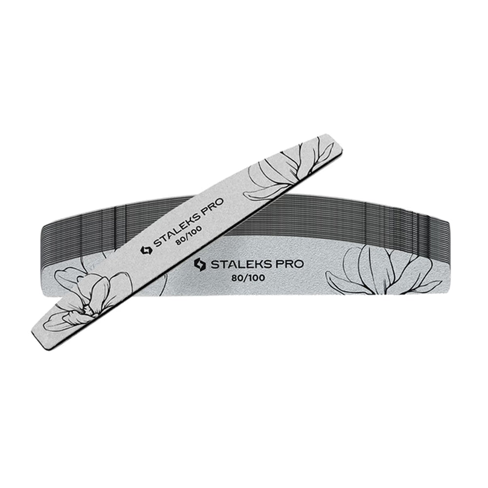 STALEKS Crescent Mineral Nail File Expert 40, 80/100 grit (25pcs)