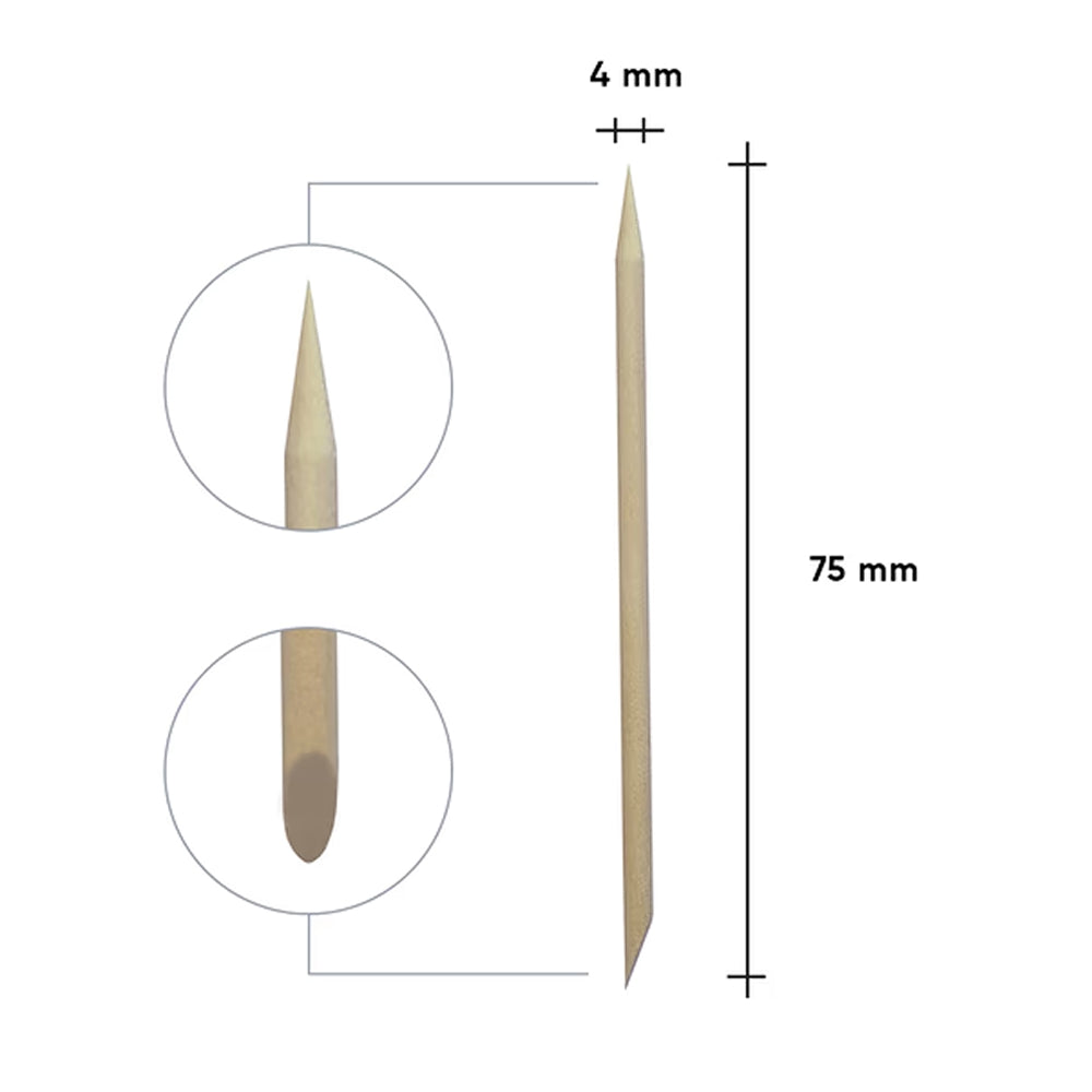 STALEKS Wooden Orange Sticks 75mm