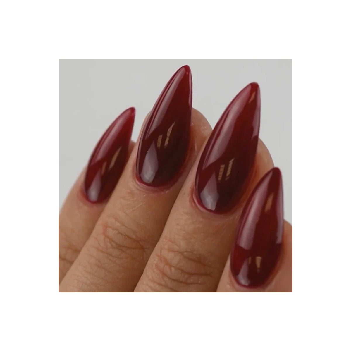 Arabian Night, a deep burgundy gel polish