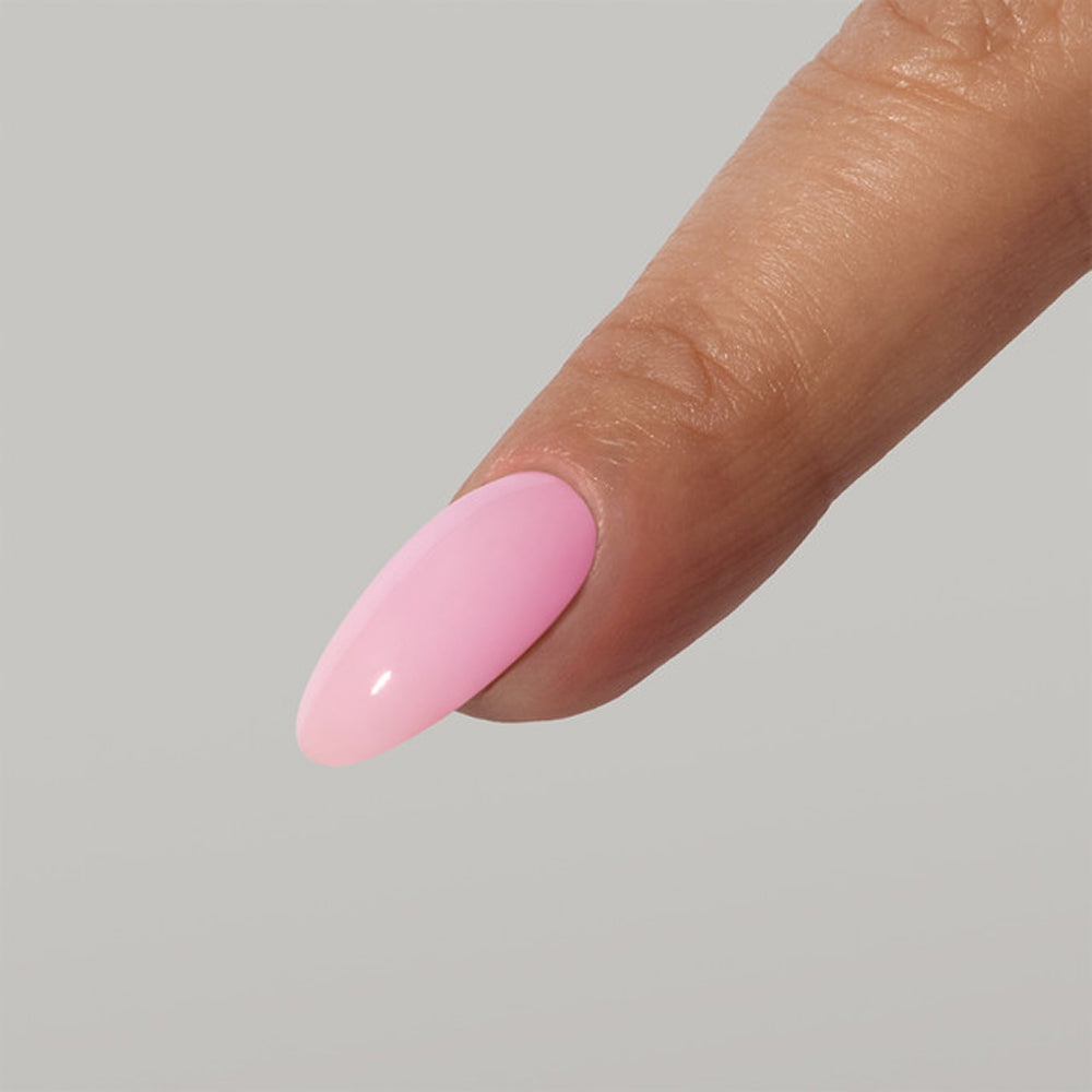 Pastel pink fibre-reinforced manicure using Baby shade