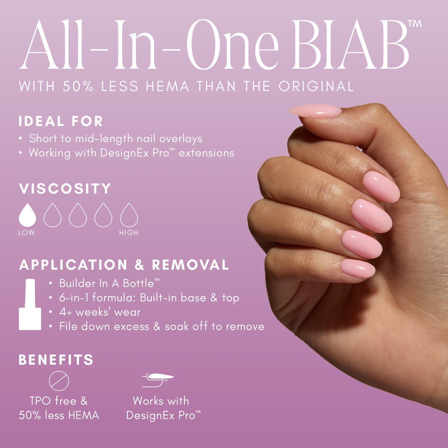Strong, natural-looking nails with The GelBottle Kiss BIAB.