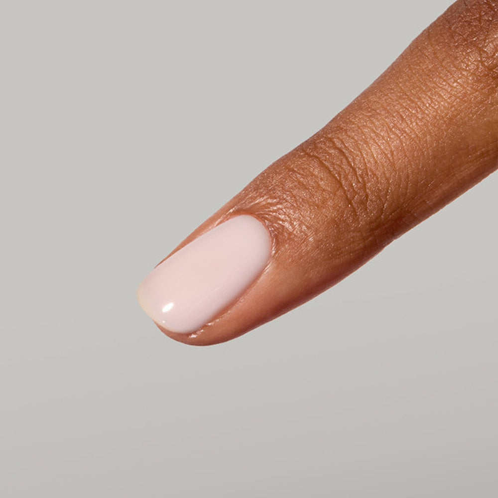 Cool-toned pink shimmer manicure using Lady Fibre BIAB