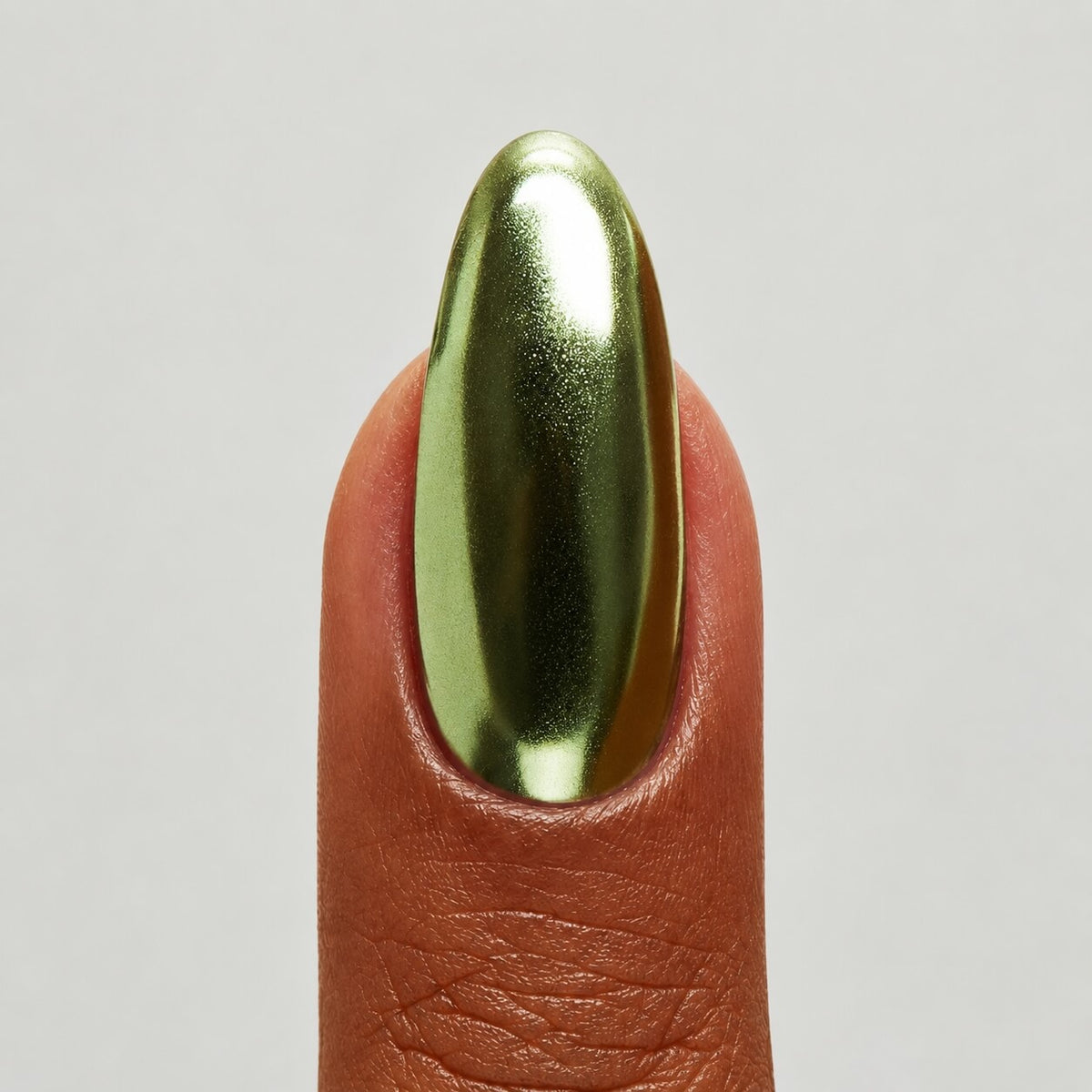 The GelBottle Sage green chrome nail powder, 0.6g