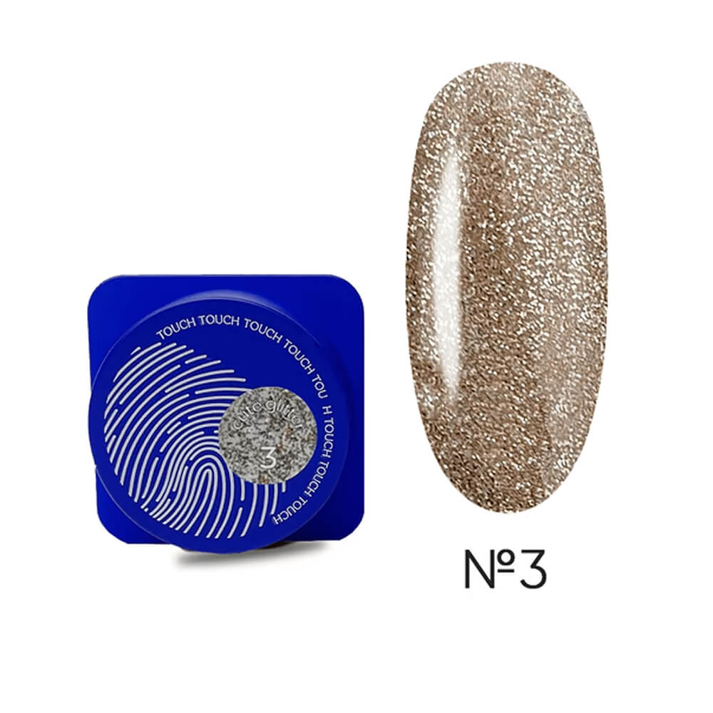 TOUCH Cute Glitter 3 — closed jar, gold fine glitter