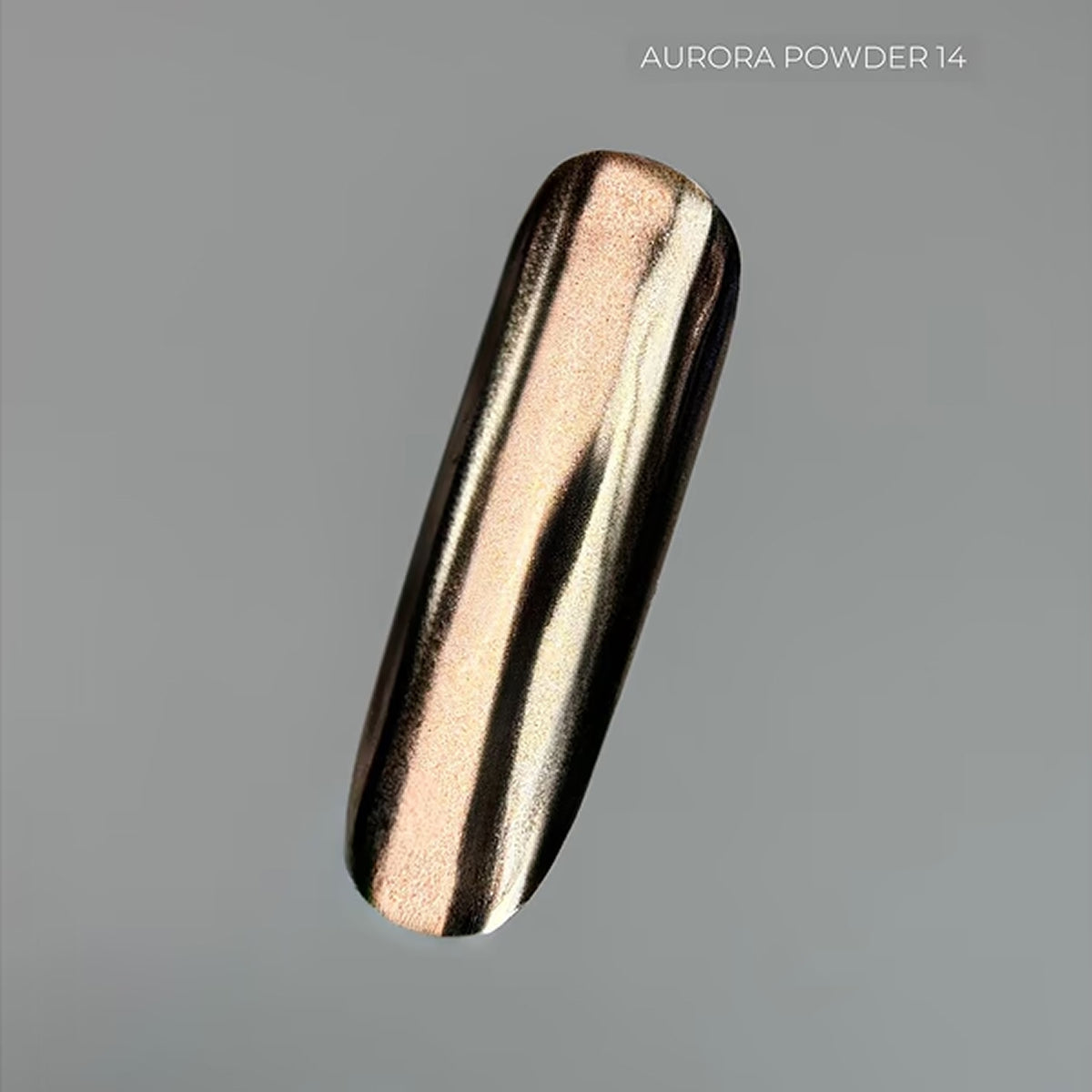 TOUCH Aurora Powder 14 metallic gold mirror effect nail art powder 5ml