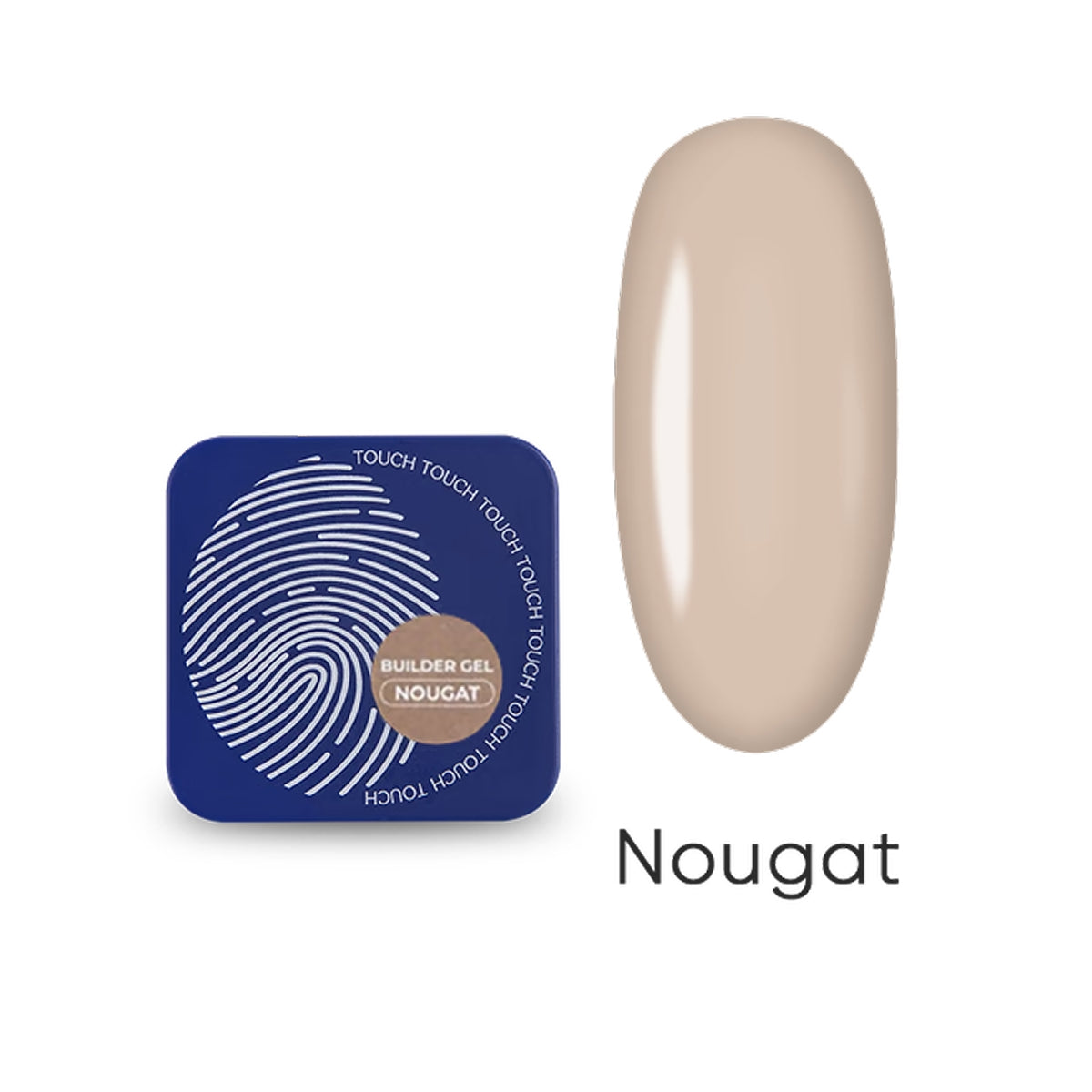 TOUCH Builder Gel Nougat offers a delicate warm nude finish with premium strength