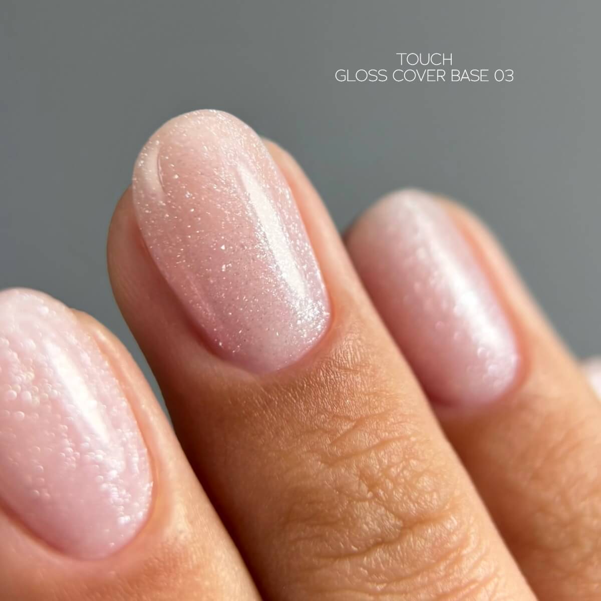 TOUCH Cover Base Gloss #3 – Pink Beige Shimmer Camouflage Base, 13ml